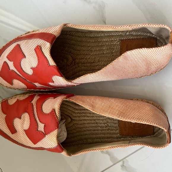 Tory Burch Lonnie Logo Espadrille Flat Shoes size 10.5M - Picture 3 of 5